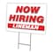 Signmission Now Hiring Lineman Yard Sign & Stake outdoor plastic coroplast window, C-1824 LINEMAN C-1824 LINEMAN - alternate 1